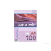 KRESKA Papier kolor A4 80g mix kolorów 100 arkuszy