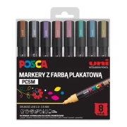 POSCA PC-5M ZESTAW 8 KOLORÓW METALICZNYCH