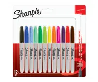 SHARPIE - Markery komplet 12 kol, końcówka fine